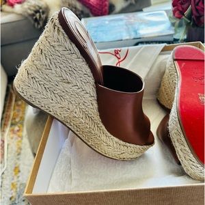 Christian Louboutin Ariella Wedge Platform Espadrille Slide